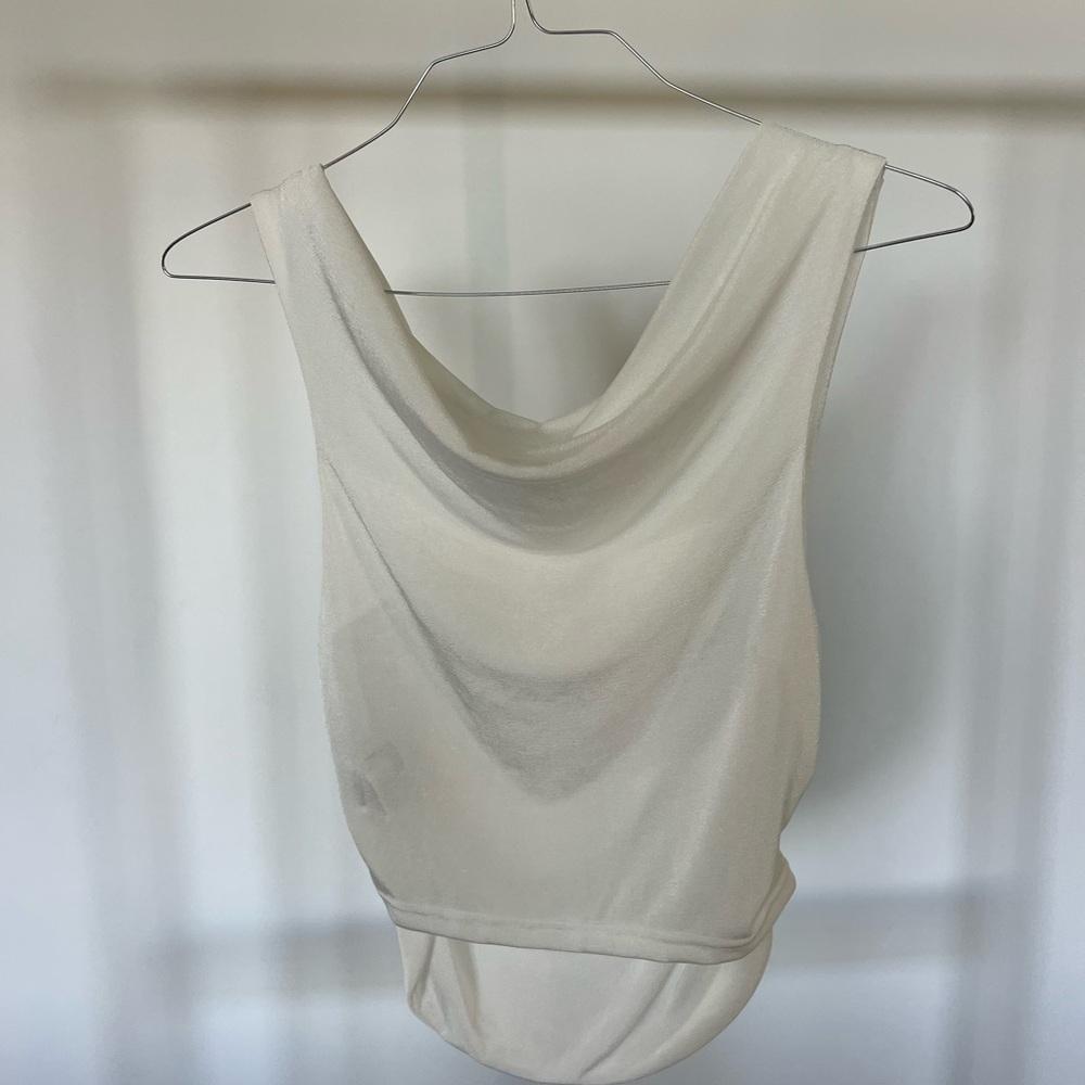 Elegant Cream Sleeveless Top